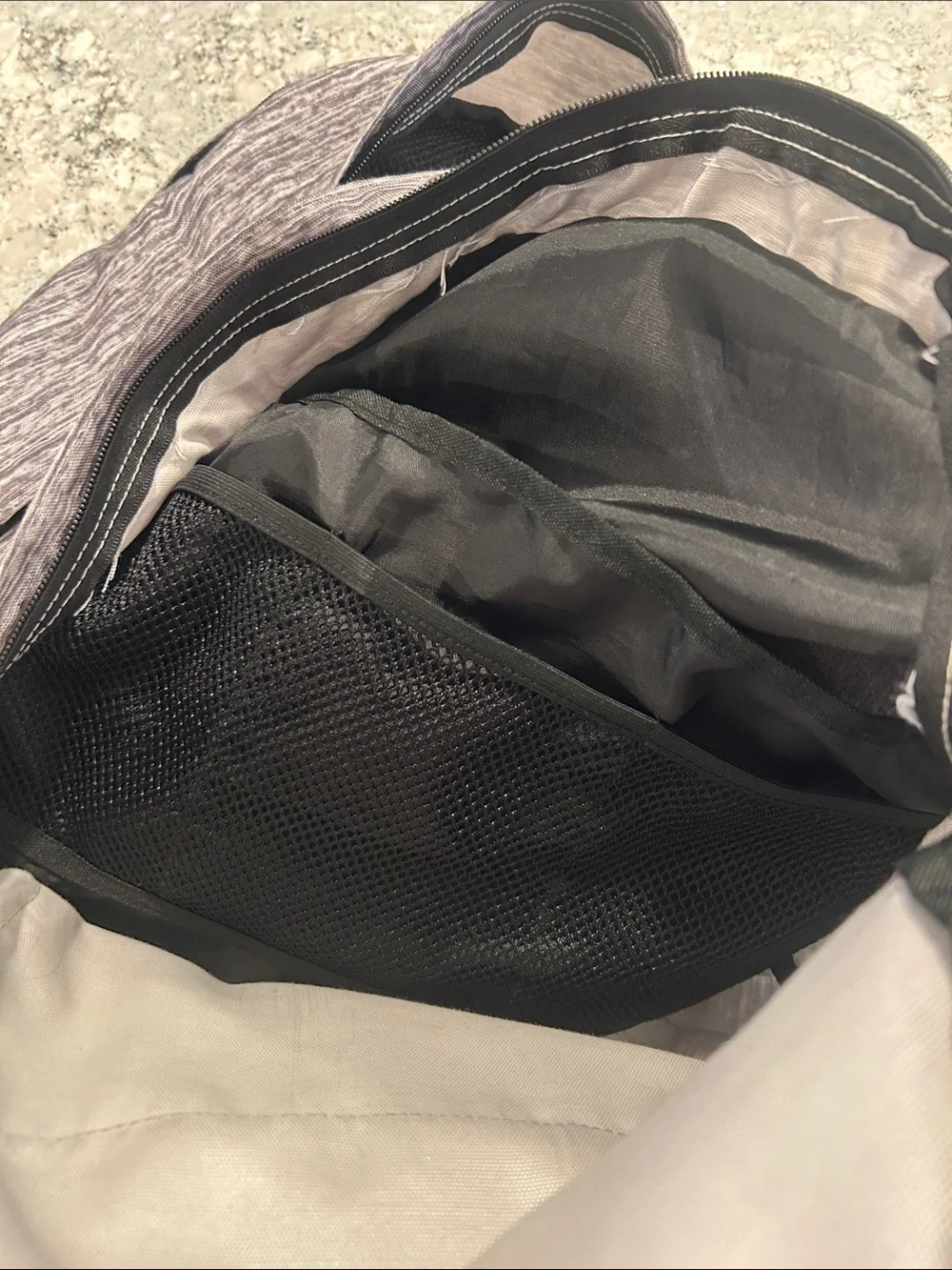 PINK Victoria's Secret Heather Gray & Black Logo Backpack